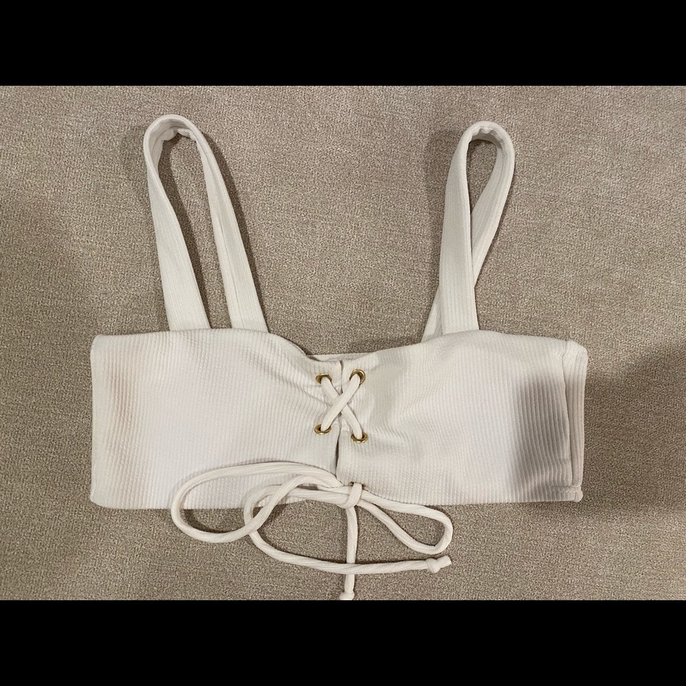 White bikini top
